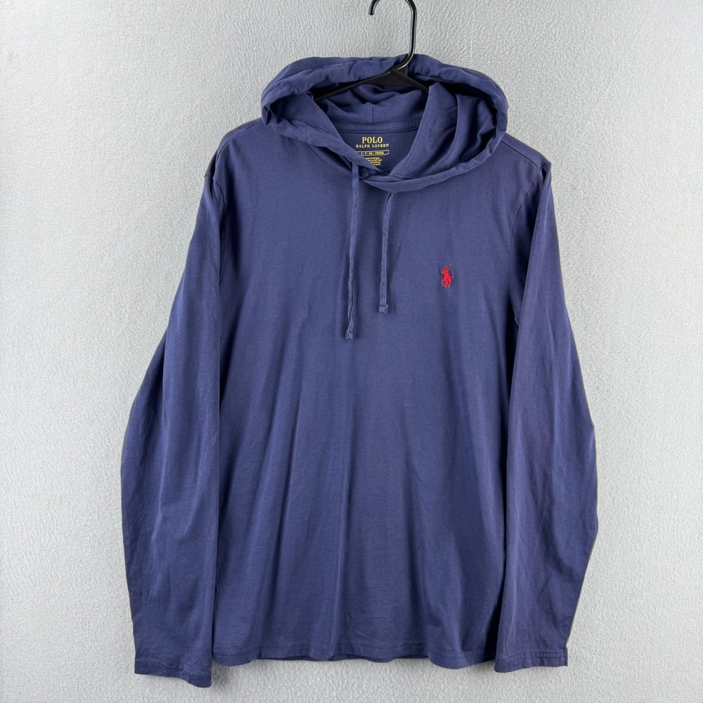 Polo Ralph Lauren Hoodie Mens Small Cotton Lightweight Pullover Shirt
